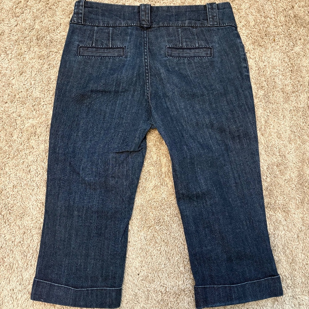 Banana Republic Denim Cropped Trousers Mid Rise Women’s Size 10